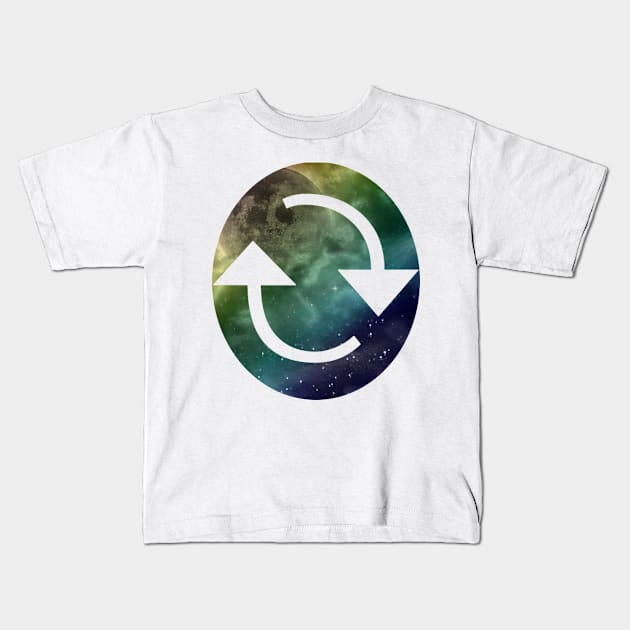 Refreshed Galaxy Kids T-Shirt by Not Meow Designs 